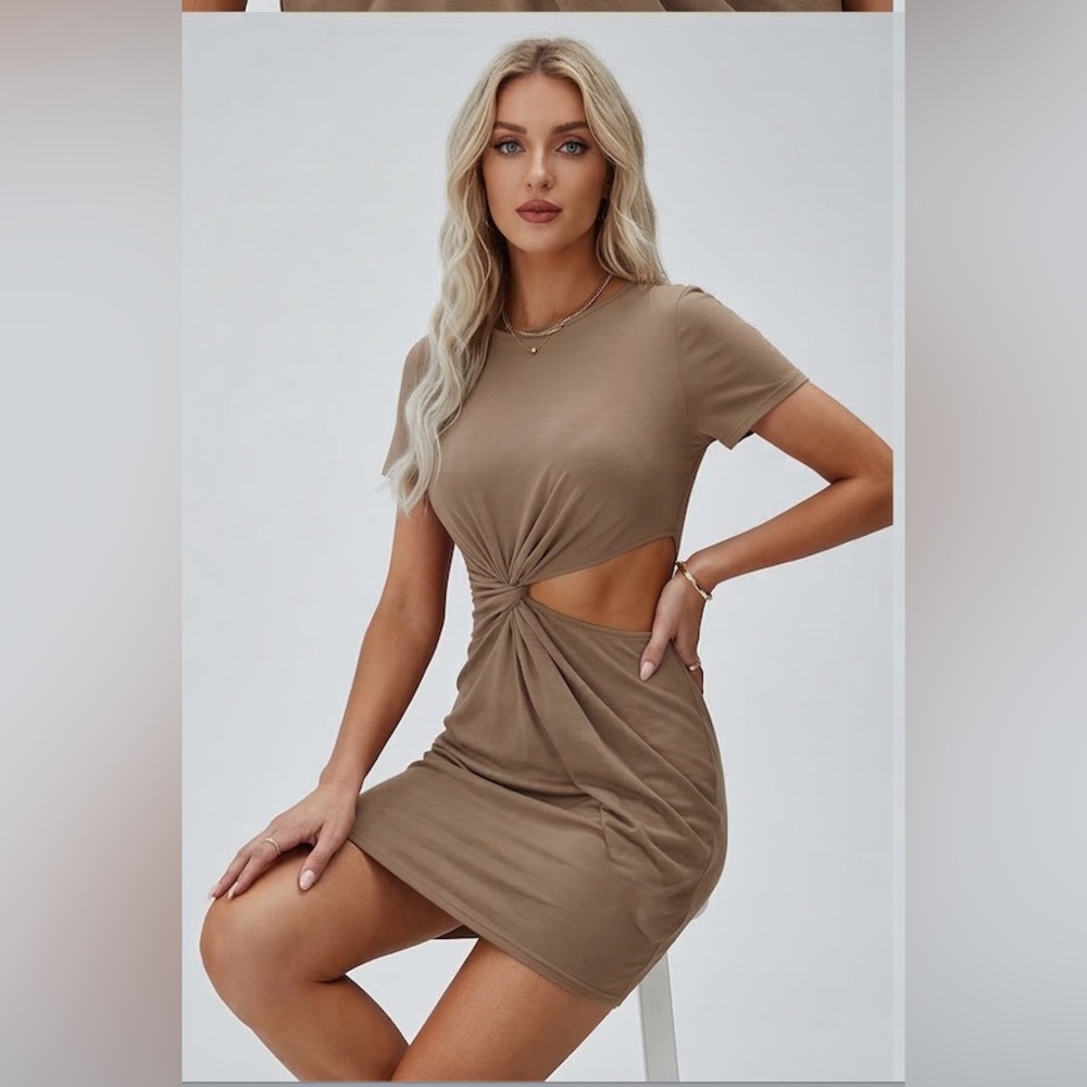 Twist Front Cut Out Dress - Picture 4 of 9